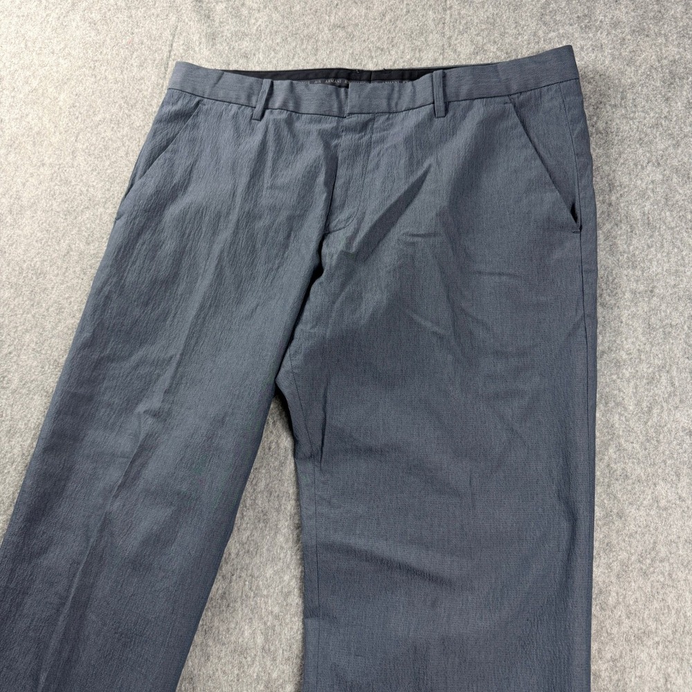 Armani Exchange A|X Mens Chino Pants Size 38x32 Gray Cotton Blend Fabric Stretch
